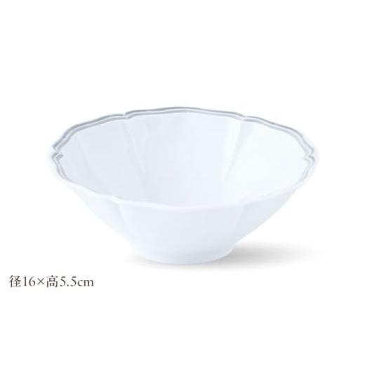 ふるさと納税 食器・グラス セット 長崎県 波佐見町  波佐見焼 ombre de fleur ボウルM melodie gray 4個セット 翔芳窯 FE501の画像