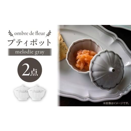 ふるさと納税 食器・グラス セット 長崎県 波佐見町 波佐見焼 ombre de fleur プティポット melodie gray 2個セット 翔芳窯