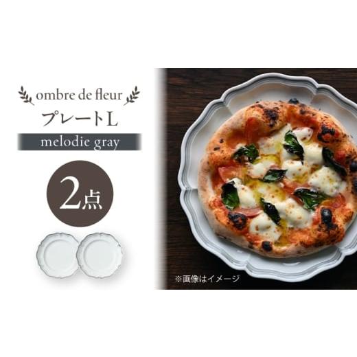 ふるさと納税 食器・グラス セット 長崎県 波佐見町 波佐見焼 ombre de fleur プレートL melodie gray 2枚 翔芳窯