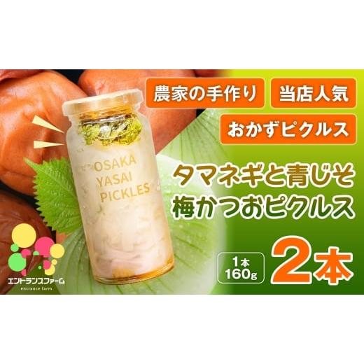 ふるさと納税 加工品等 漬物 大阪府 箕面市 農家の手作り 当店人気おかずピクルス タマネギと青じそ梅かつおピクルス(2本) m104-02-A エントランスファーム 2…