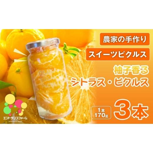 ふるさと納税 加工品等 漬物 大阪府 箕面市 農家の手作り スイーツピクルス 柚子香るシトラス・ピクルス(3本) m104-10-B エントランスファーム 3本