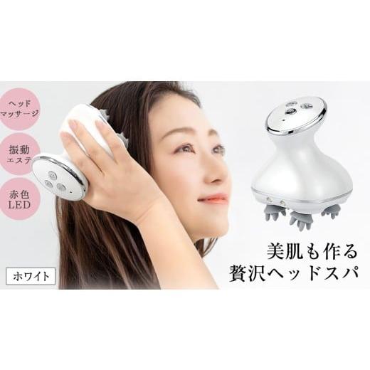 ふるさと納税 美容 茨城県 つくばみらい市 頭皮マッサージャー ホワイト ヘッドマッサージ 頭皮マッサージ リフトケア 頭皮ケア 頭皮エステ 電動頭皮ブラシ US…の画像