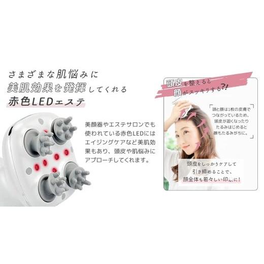 ふるさと納税 美容 茨城県 つくばみらい市 頭皮マッサージャー ホワイト ヘッドマッサージ 頭皮マッサージ リフトケア 頭皮ケア 頭皮エステ 電動頭皮ブラシ US…の画像