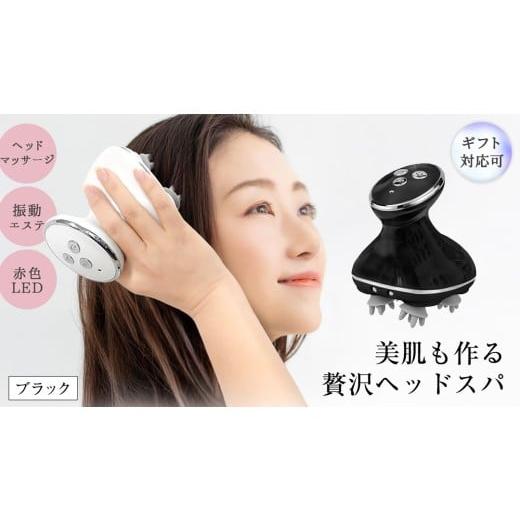 ふるさと納税 美容 茨城県 つくばみらい市 ギフト対応 頭皮マッサージャー ブラック ヘッドマッサージ 頭皮マッサージ リフトケア 頭皮ケア 頭皮エステ 電動…