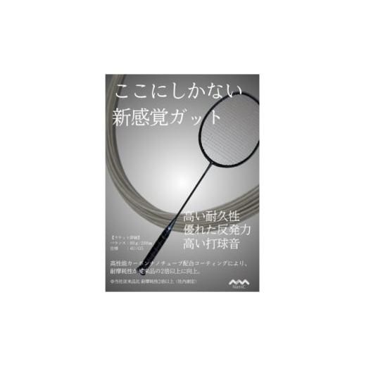 ふるさと納税 スポーツ・アウトドア 福島県 川俣町 カーボンナノチューブガットモデル・バドミントンセット(ガット張上げ・ケース付)18lbs×シャーモ君 169493…