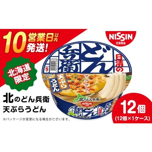 ふるさと納税 うどん インスタント 北海道 千歳市 2月発送 日清 北のどん兵衛 天ぷらうどん 北海道仕様 12個 2月発送