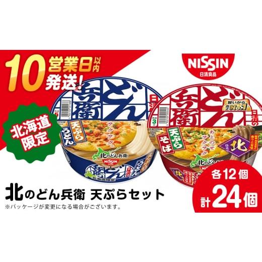 ふるさと納税 うどん インスタント 北海道 千歳市 2月発送 日清 北のどん兵衛 天ぷらセット うどん・そば 各1箱・合計2箱 2月発送