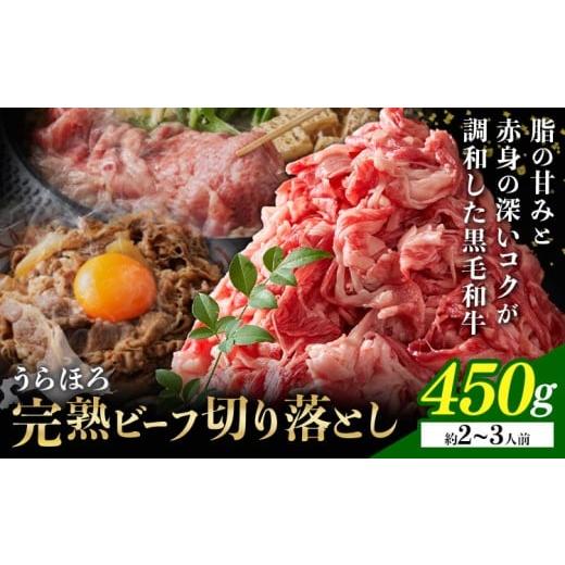 ふるさと納税 牛肉 北海道 浦幌町 黒毛和牛 うらほろ完熟ビーフ 切り落とし 450g 一般社団法人十勝うらほろ樂舎 [2026年2月出荷開始 30日以内に出荷予定(土日…