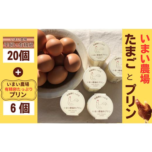 ふるさと納税 菓子 プリン 兵庫県 宍粟市 BQ4 平飼い 有精卵 20個 と プリン 6個 いまい農場 セット 国産 濃厚 卵 たまご 有精卵 デザート スイーツ スィ…