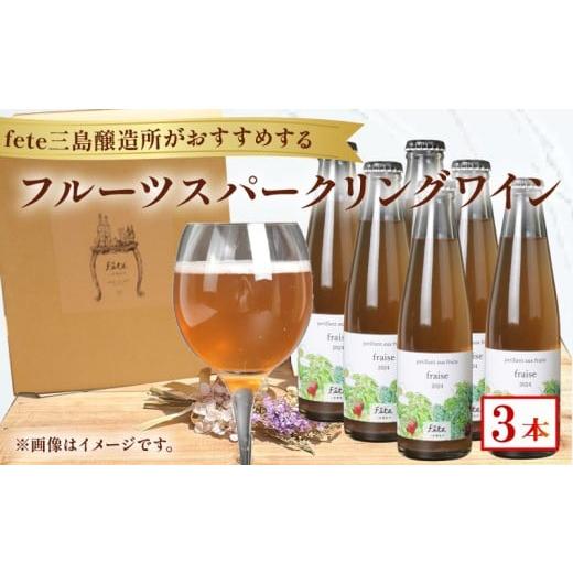 ふるさと納税 ワイン スパークリングワイン 静岡県 三島市 フルーツスパークリングワイン fete三島醸造所おまかせ 計3本 フルーツ ワイン 酒 贈答 おすすめ 父…