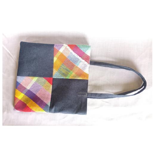 ふるさと納税 雑貨・日用品 奈良県 河合町 さをり織り トートバッグ 思いやり型返礼品(支援型) 障がい者支援 福祉作業所 障害者 手作り