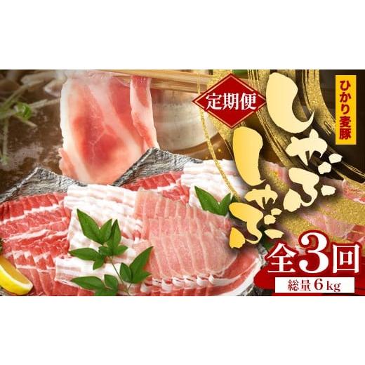 ふるさと納税 豚肉 しゃぶしゃぶ 鹿児島県 南大隅町 定期便全3回 鹿児島県産 ひかり麦豚 しゃぶしゃぶ 食べ比べセット 合計約6kg (200g×30パック) トレー…