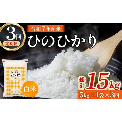 ふるさと納税 米 ヒノヒカリ 宮崎県 小林市 令和7年産米 ヒノヒカリ 5kg×3回 お米 米 新米 ヒノヒカリ 国産 人気 お弁当 おにぎり 宮崎県 小林市 5kg×1袋×…