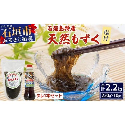 ふるさと納税 のり・海藻 もずく 沖縄県 石垣市 石垣島特産 塩付天然もずく 2.2kg (220g×10パック) もずくのタレ1本セット | もずく 天然 石垣 塩付天然もず…