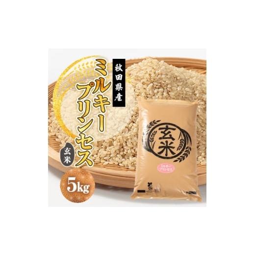 ふるさと納税 玄米 秋田県 大潟村 毎月定期便 ミルキープリンセス 玄米 5kg全3回 4080871