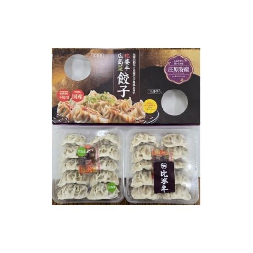 ふるさと納税 餃子 広島県 庄原市 庄原特産 比婆牛・広島菜餃子 計2パック 1704471