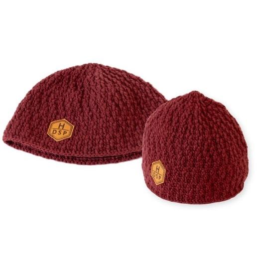 ふるさと納税 小物 帽子 長野県 白馬村 DSP ビーニー /長野県白馬村 手編み フリーサイズ ニット帽 帽子 ハンドメイド ワイン P0560708_WN カラー:ワイン