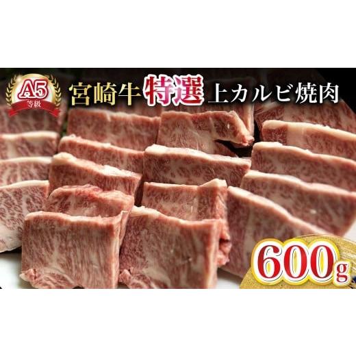 ふるさと納税 牛肉 焼肉・バーベキュー 宮崎県 小林市 新鮮チルド発送 A5等級宮崎牛特選上カルビ焼肉 600g(黒毛和牛 牛肉 宮崎牛 赤身 カルビ 焼肉用 宮崎県…