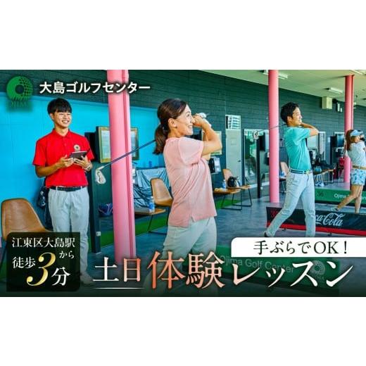 ふるさと納税 体験チケット 東京都 江東区 手ぶらでOK 土日 体験レッスン (お一人様一回限り) ゴルフ 練習場 天然芝 体験 レッスン 利用券 チケット