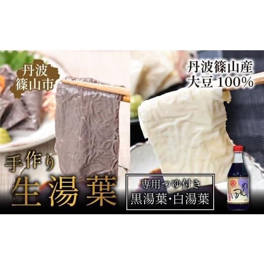 ふるさと納税 加工品等 豆腐 兵庫県 丹波篠山市 最高級 丹波篠山産大豆使用 手作り 湯葉セット[白大豆湯葉2枚入り・黒大豆湯葉2枚入り・専用つゆ付き] 湯…