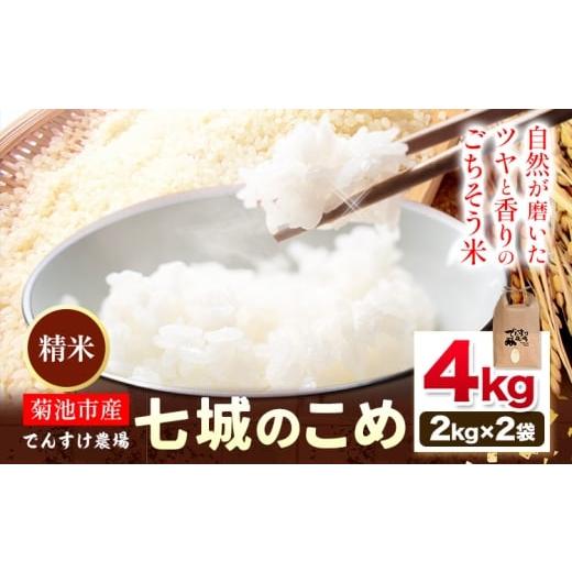 ふるさと納税 米 ヒノヒカリ 熊本県 菊池市 令和7年産 精米 七城のこめ 4kg[30日以内に出荷予定(土日祝除く)]熊本県 菊池市 米 白米 ヒノヒカリ でんすけ農…