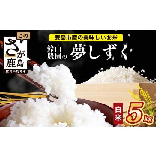 ふるさと納税 米 佐賀県 鹿島市 鈴山農園こだわり 夢しずく 5kg C-179 佐賀県 鹿島市 精米 白米 お米 ブランド米