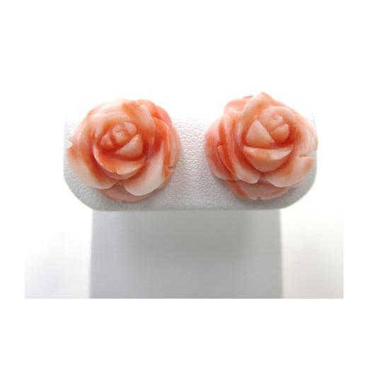 ふるさと納税 アクセサリー ピアス 高知県 宿毛市 深海ガーネ バラ 約14.5mm K18 ピアス (fpi-188)