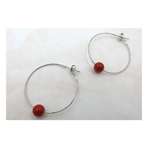 ふるさと納税 アクセサリー ピアス 高知県 宿毛市 ピアス ループ ホワイトゴールド K18WG ジュエリー アクセサリー 天然石 プレゼント ギフト 贈り物 サンゴ …