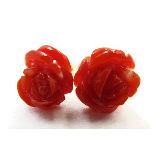 ふるさと納税 アクセサリー ピアス 高知県 宿毛市 ピアス 珊瑚 バラ 花 K18 ゴールド アクセサリー ジュエリー 贈り物 プレゼント 女性 レディース ファッショ…