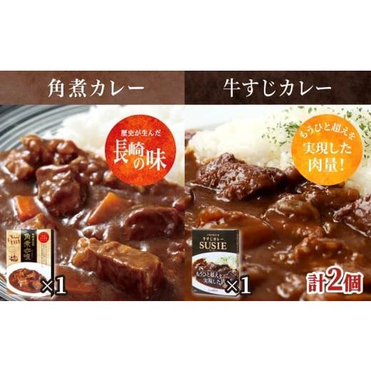 ふるさと納税 惣菜・レトルト 長崎県 佐世保市 E509 ごろごろ具だくさん ポストにお届け 角煮カレー・牛すじカレー SUSIEセット 長崎豊味館 簡単 レトルト カ…