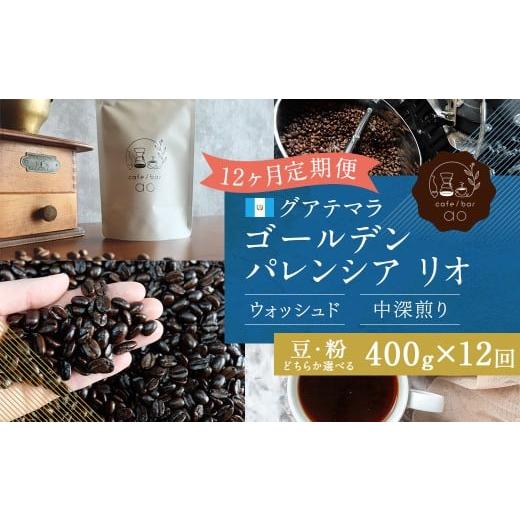 ふるさと納税 コーヒー コーヒー粉 福岡県 筑後市 粉 12か月定期便 グアテマラ ゴールデンパレンシア リオ ウォッシュド (中深煎り) 400g コーヒー 珈琲 粉…