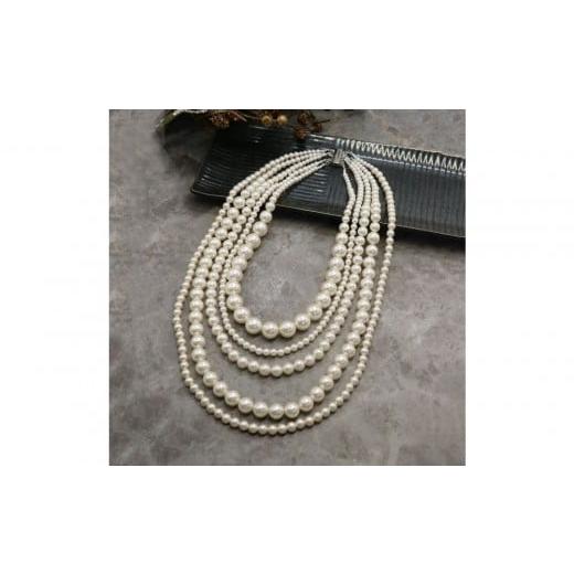 ふるさと納税 アクセサリー ネックレス 愛知県 長久手市 CE-N-15 CERCA ヴィンテージパールの5連ネックレス[ パール ネックレス フォーマル アクセサリー 人…