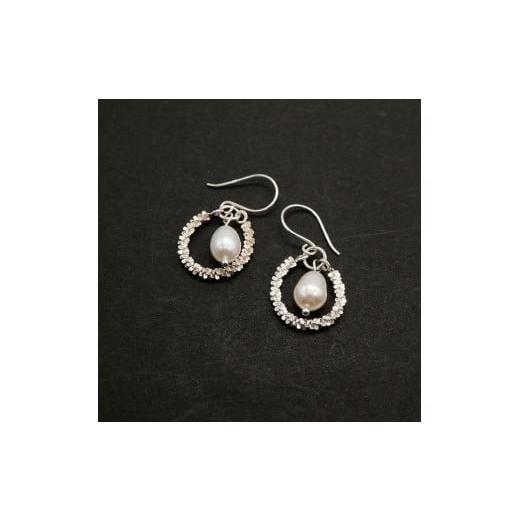 ふるさと納税 アクセサリー ピアス 愛知県 長久手市 CE-P-13 CERCA 淡水パールのシルバーリングピアス SV925[ パール ピアス フォーマル アクセサリー 人気 …