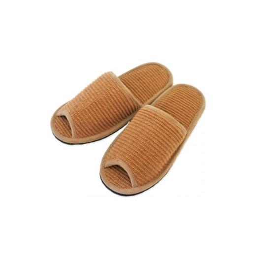 ふるさと納税 雑貨・日用品 宮城県 - スリッパ インドコットンLLサイズ ブラウン つま先滑り止め付き 1676619