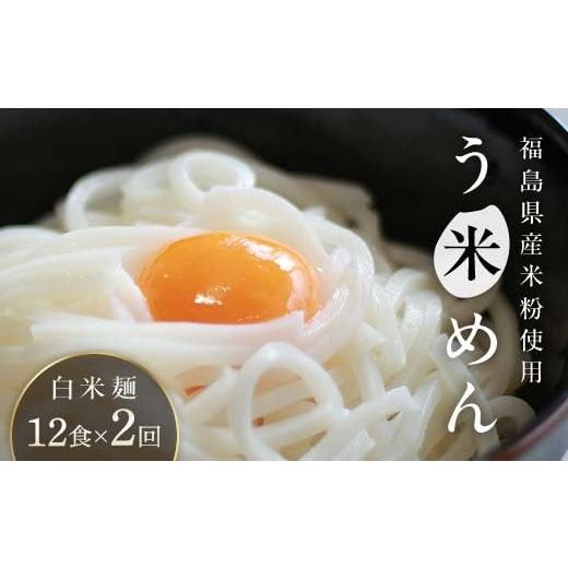ふるさと納税 麺類 福島県 天栄村 2か月定期便 グルテンフリー 米粉で作った麺「う米めん」12食入り×2回 F21T-453 2か月定期便 12袋×2回