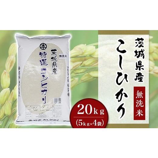 ふるさと納税 無洗米 茨城県 茨城町 令和7年産 茨城県産 こしひかり 無洗米 20kg (5kg×4袋) 小松崎商事 728