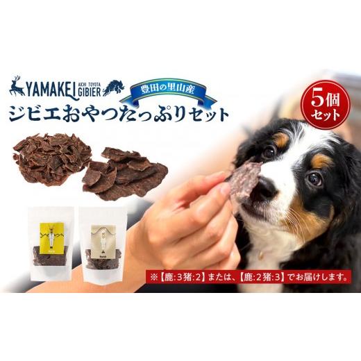 ふるさと納税 加工品等 愛知県 豊田市 ジビエおやつたっぷりセット(鹿ジャーキー、猪ジャーキー、合わせて5個)