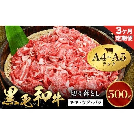 ふるさと納税 牛肉 しゃぶしゃぶ 熊本県 苓北町 3ヶ月定期便 牛肉 黒毛和牛 切り落とし 小分け 500g A4 A5 田中畜産 [お申込み月の翌月から出荷] 熊本県 苓…