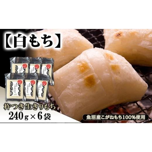 ふるさと納税 米・パン 餅 新潟県 魚沼市   白もち 魚沼産こがねもち100%使用 杵つき生きりもち 240g×6袋 餅 おもち 新潟県 魚沼市 魚沼
