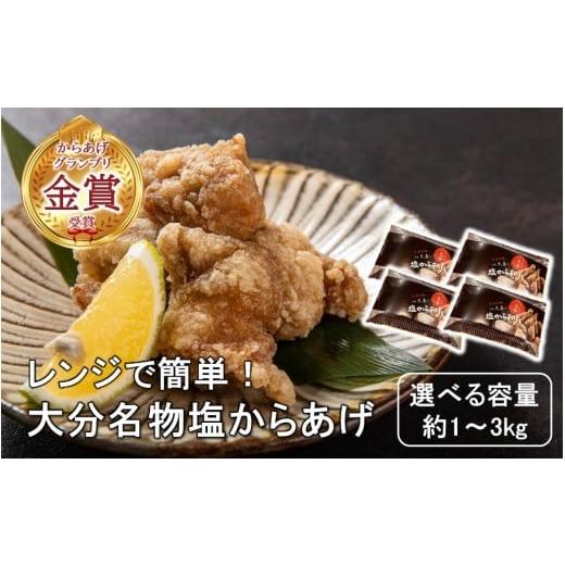 ふるさと納税 鶏肉 大分県 国東市 からあげグランプリ金賞受賞 選べる容量 塩からあげ1kg_2660R-1 1kg(4パック)