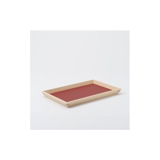 ふるさと納税 木工品・竹工品 北海道 東川町 木と暮らしの工房 シラカバ・トレー サイズ:S/カラー:Red(赤) カラー:Red(赤)