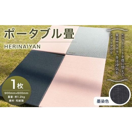 ふるさと納税 アウトドアグッズ チェア・テーブル・レジャーシート 岐阜県 美濃加茂市 ポータブル 畳 HERINAIYAN 墨染色 900×600mm | BAN-SICK 畳 たたみ ポ…_1