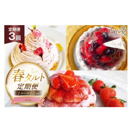 ふるさと納税 ケーキ・カステラ タルト 長崎県 平戸市 タルト 春タルト 1ホール 12cm 3回 定期便 さくら ブルーベリー&amp;ラズベリータルト ストロベリー 心…