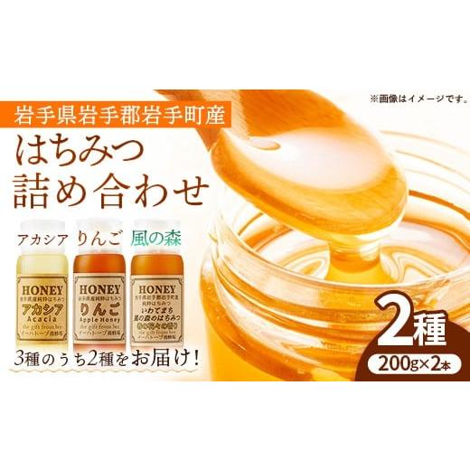 ふるさと納税 加工品等 はちみつ 岩手県 岩手町 イーハトーブ養蜂場のはちみつ詰め合わせ2種セット 200g はちみつ 蜂蜜 ハチミツ ハニー りんご アカシア 風の…