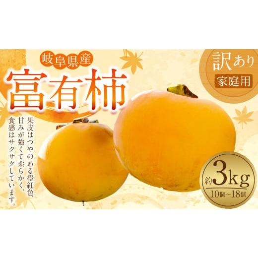 ふるさと納税 果物類 柿 岐阜県 美濃加茂市 先行予約 [訳あり] 山之上産 富有柿 家庭用 3kg(10個〜18個)| 果物 くだもの フルーツ 柿 かき 旬 2026年11月…