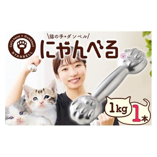 ふるさと納税 雑貨・日用品 京都府 京丹後市 ダンベル/にゃんべる(猫の手+ダンベル)1kgメッキ 猫グッズ・運動器具・ネコグッズ・インテリア AM00189 メ…