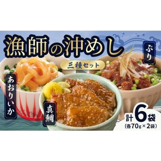 ふるさと納税 魚貝類 熊本県 天草市 S006-015_漁師の沖めし三種(真鯛、ぶり、あおりいか)(70g)×6袋