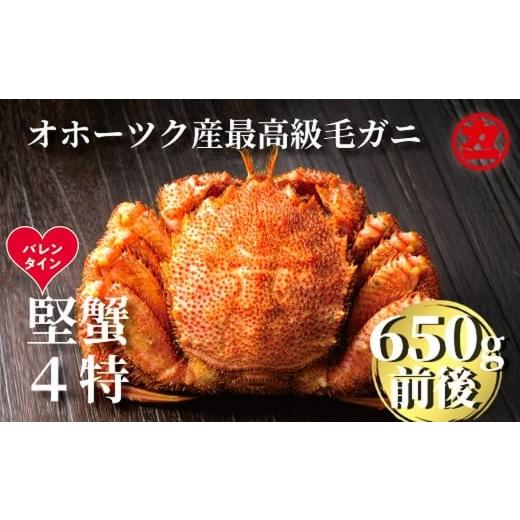 ふるさと納税 カニ 毛ガニ 北海道 紋別市 24-126 バレンタインデー 北海道産ボイル毛がに 四特 大サイス゛1尾入り(1尾約650g前後)