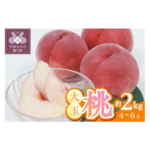 ふるさと納税 もも 山梨県 甲府市 [2026年度配送分]甲府市産 大玉桃 約2kg (4〜6玉)