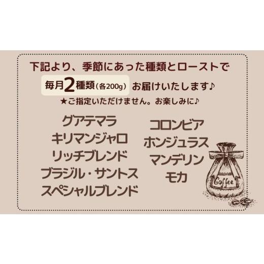ふるさと納税 珈琲 珈琲粉 千葉県 銚子市 珈琲 おまかせ定期便 3回 各約400g(200g×２種) 粉 自分自身焙煎 定期便 3ヶ月 おまかせ 珈琲 コーヒー ドリ…